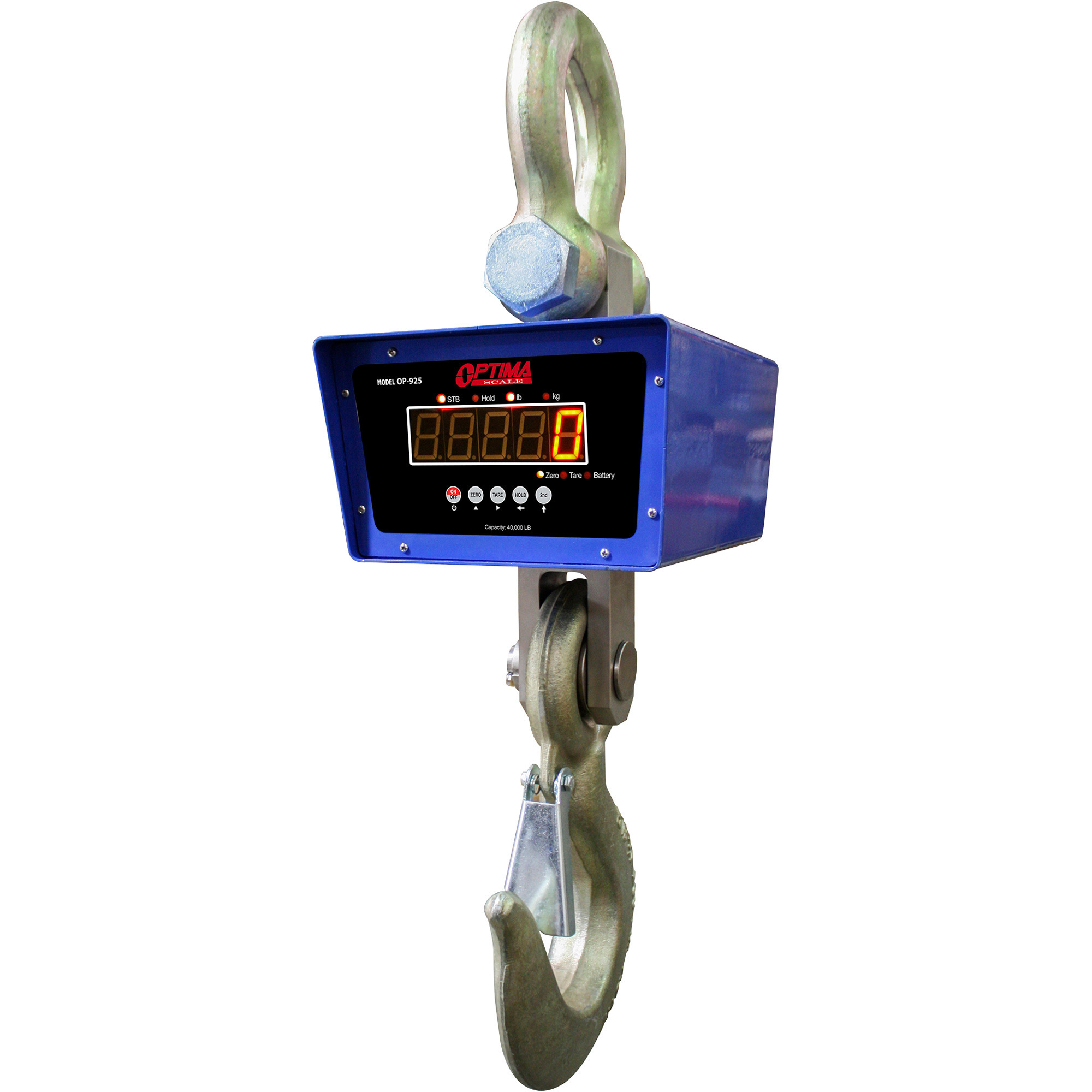 Optima Scale Crane Scale, 40,000-Lb. Capacity, 10-Lb. Display Increments, Model# OP-925A-40K